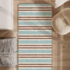 VIKAMA Striped Printed Rug Rectangle Bedside Rug Bedroom Rugs Living Room Rugs And Sofa Decorative Floor Mats Home Décor