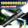 Newest 100000LM High Power LED Flashlight USB Rechargeable Flashlight Powerful Long Range 3500M Torch Light Camping Fishing Lamp
