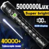 10000mAh High Power LED Flashlight Long Range 5000M Rechargeable Tactical Torch Ultra Powerful Outdoor Hand Lamp Camping Lantern